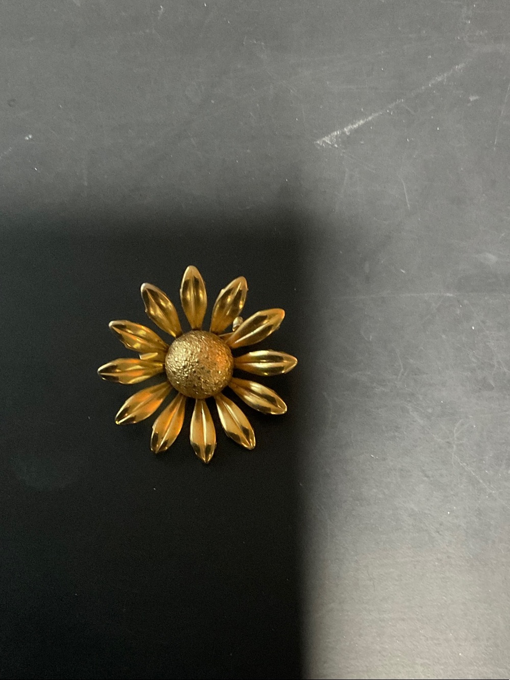 Gold Flower Brooch Pin - Women's Accessory